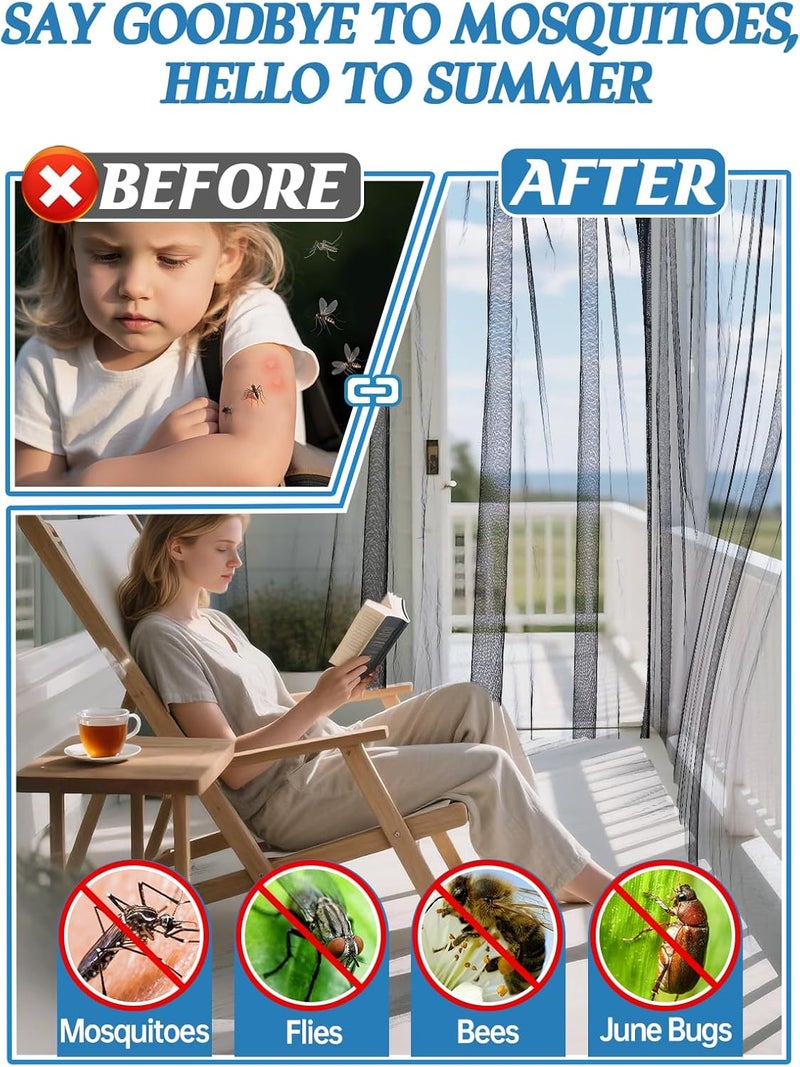 ANPHSIN 65x10ft Extra Large Mosquito Net, Mesh Netting for Garden Skin and Plants Protection, Patio Bird Bug Screen, Black - Image 2